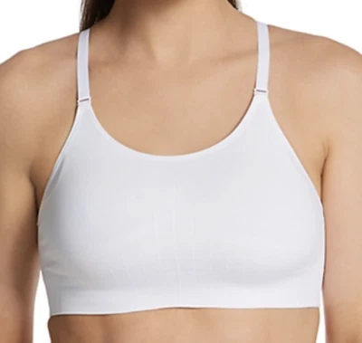 HANES SPORT Seamless Racerback Cami White Wireless Sports Bra Womens Sz M - Image 1 of 4