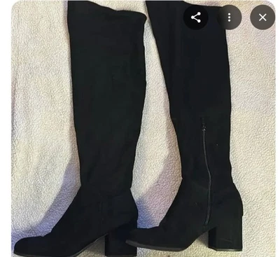 Botas de gamuza por encima de la rodilla Christian Siriano para mujer Foto 1 de 2