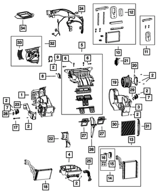 Genuine Mopar Blower With Wheel Motor 68225055AB - Image 1 of 4