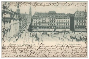 V8150/ Gruß aus Dresden Altmarkt Schloßstr. AK 1899 - Picture 1 of 2