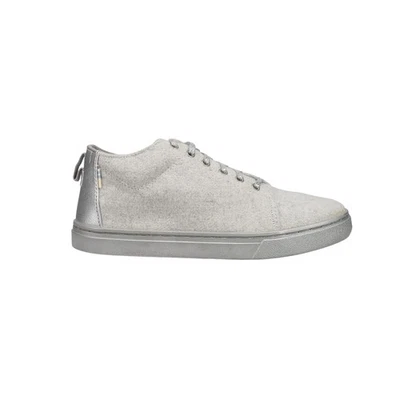 TOMS Lenny Mid Metálico Con Cordones Jóvenes Niñas Gris Tenis Zapatos Informales 10012665 Foto 1 de 4