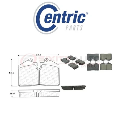 Centric Posi Quiet Ceramic Brake Pads w Shims for 1992-1994 Ferrari 512 TR tp Foto 1 de 4