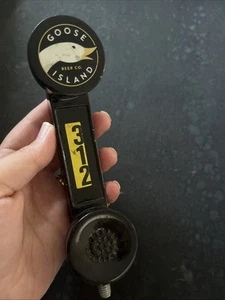 Goose Island Beer Co. 312 Tap Handle Black Vintage Style - Picture 1 of 13