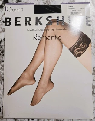 NIP Berkshire Romantic Queen Size Black Thigh High Style 1363 - Image 1 of 4