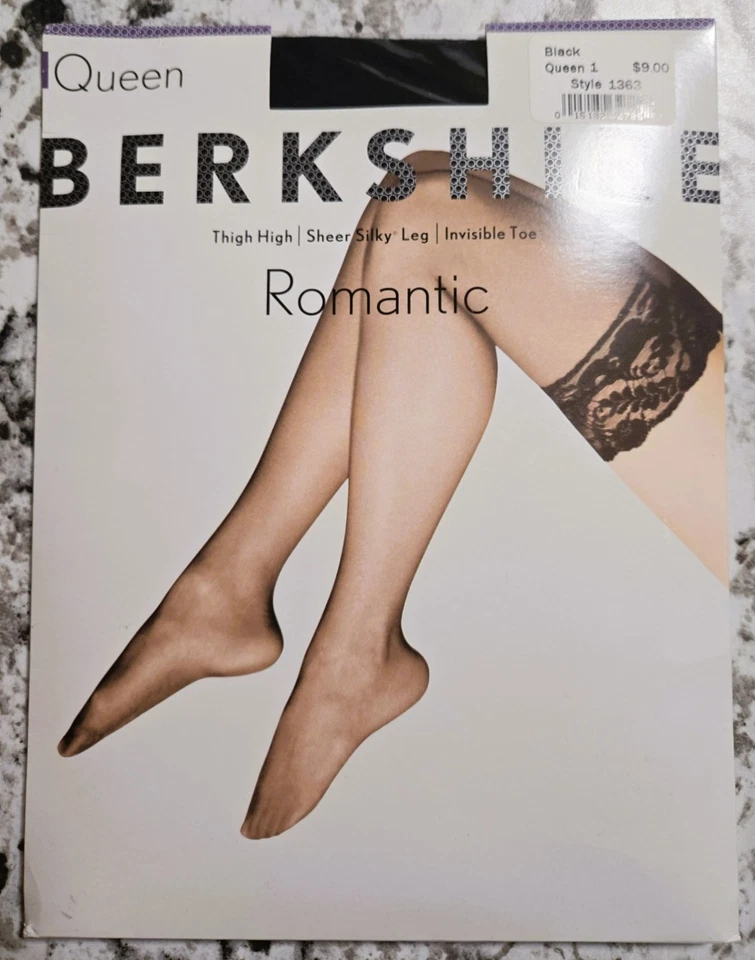 Nuevo en Paquete Berkshire Romántico Talla Queen Negro Muslo Alto Estilo 1363 Foto 1 de 4