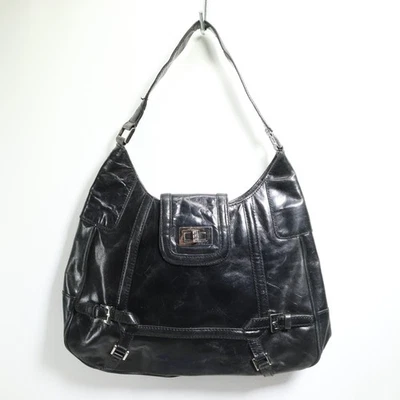Bolso de Mano Kate Landry Hobo M Negro Cuero Forrado Bolsillos Cartera Bolso de Hombro Foto 1 de 4