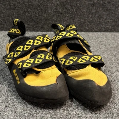 Katana de escalada en roca La Sportiva Italia amarilla negra doble correa talla 39 Unisex Foto 1 de 4