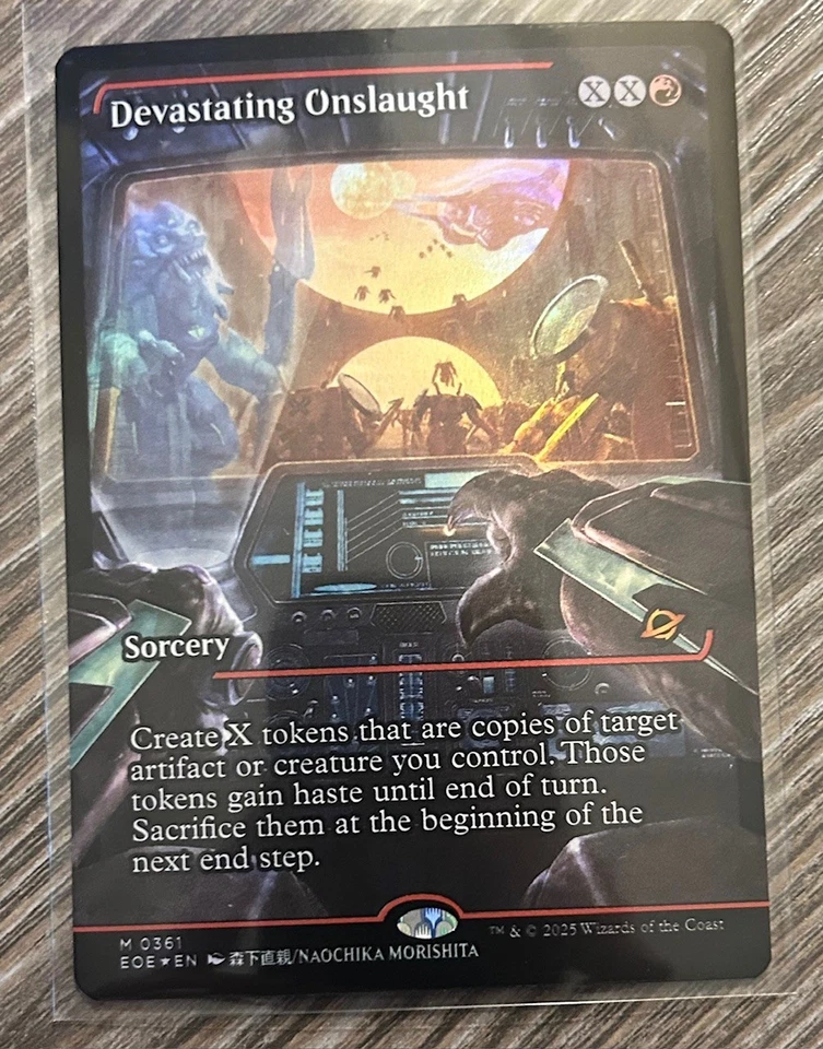 Devastating Onslaught (0361) (Showcase) #361 (Foil) NM Edge of Eternities - Image 1 of 1