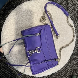 Rebecca Minkoff Mini MAC Convertible Crossbody Mottled Orchid Leather Gunmetal - Picture 1 of 8