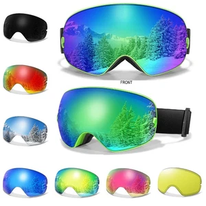 Outdoor Ski Goggles Snow Goggles Anti Fog UV400 Skiing Lnterchangeable Lenses ( - Bild 1 von 30