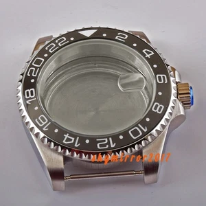 40mm Black ceramic Bezel Sapphire Case fit ETA 2836 Miyota 8215, DG2813 mov’t - Picture 1 of 4