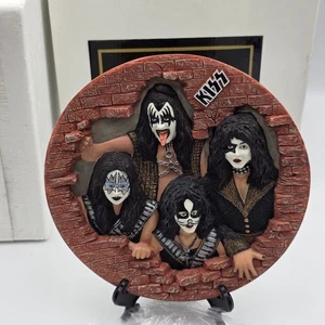 Vintage 1998 3D Kiss Rock Plate Gartlan Collectible Limited Edition 989/5000 8" - Bild 1 von 9