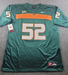 Miami Hurricanes Mens XL Ray Lewis Green Stitched Football Jersey New - Picture 1 of 6