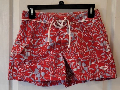 Pantalones cortos Y2K Roxy Quiksilver para mujer rojos florales talla 3 años 90  Foto 1 de 4