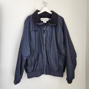 Vintage Columbia Men's Black Gray Waterproof Bomber Zip Up Jacket L - Picture 1 of 9