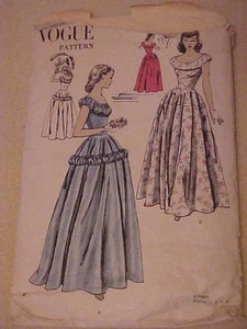 VTG Vogue 1-Pc Long Dress Pattern 3156 NO SIZE - Picture 1 of 8