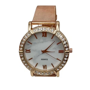 Reloj pulsera de moda para mujer con estrás de oro rosa - Imagen 1 de 6