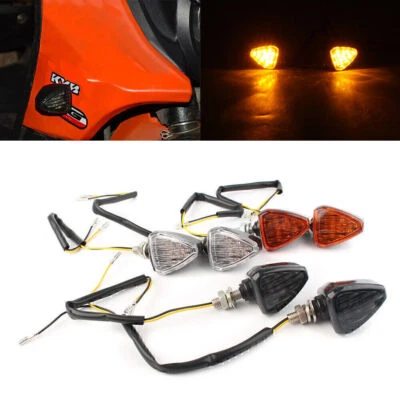 LED Amber Turn Signal Lights Indicator Lamp Blinker Fit Suzuki Clear Motorcycle - Image 1 of 4
