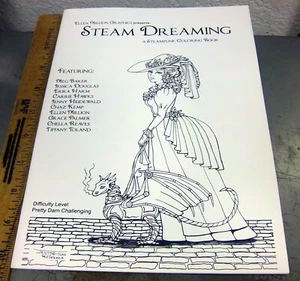 Steam Dreaming Steampunk art Coloring Book by Ellen Million, Fairbanks Alaska - Picture 1 of 7