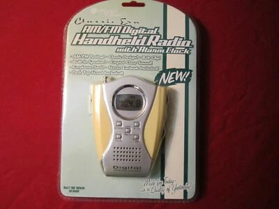 CLASSIC ERA/NEW TECHNOLOGY Collector am/fm digital 4"X3" radio W/Alarm clock  - Image 1 of 2