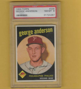 1959 Topps Baseball-George "Sparky" Anderson #338 -PSA 8 Near Mint-Mint