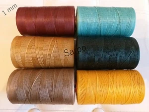 Schusterei  Fäden Wachsband Handzwirn Leder Nähfaden Sattler Faden  1 mm / 10m - Bild 1 von 8