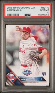 2016 AARON NOLA Opening Day Topps OD-70 PSA 10 GEM MT RC Phillies Low POP!!! - Picture 1 of 6