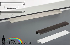 Hafele CURVE Perfil de aluminio Manija Cocina Baño Gabinete Cajón Armario - Imagen 1 de 14