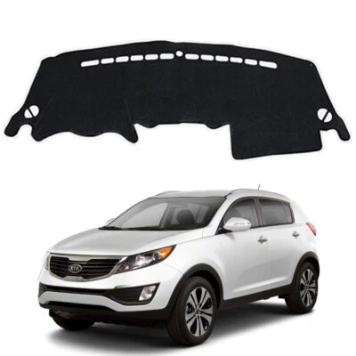 Cubierta antideslizante para tablero de instrumentos para Kia Sportage R 2011-2015 alfombrilla de tablero alfombrilla negra Foto 1 de 4