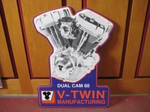 V-Twin Harley Davidson Engine Tin Sign TWIN CAM Motor Metal Plaque 48-0033 - Picture 1 of 1
