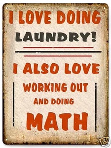 LAUNDRY ROOM METAL SIGN funny great gift vintage style wall decor humor 480 - Picture 1 of 2