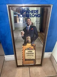 Vintage ~ Wilt ChamberlainNBA ~ Lord Calvert kanadischer Whiskeyspiegel Schild ~ SELTEN - Bild 1 von 4