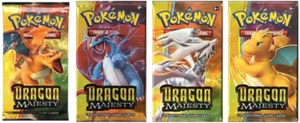 ☘️🔥💧⚡️ DRAGON MAJESTY | 100% Authentic Empty Booster Pack ⚡️💧🔥☘️ Pokemon - Picture 1 of 5
