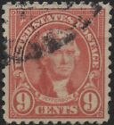USA 1922 Sc#561 9c rose Jefferson perf 11 unwmarked used