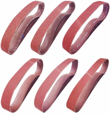 Sanding Belt 1 x 30 in 18-Pack 60 80 120 150 240 400 Grit Sander Belts Sandpaper - Image 1 of 4