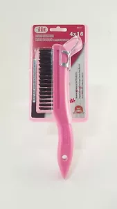 Spazzola Filo con Raschietto Polycast Manico Rosa 4x16 iit 9" Grill Pulitore Vernice - Foto 1 di 4