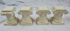 Roman Figurine Pillars Lot (4 Pieces) Home Decor Greek - Picture 1 of 7