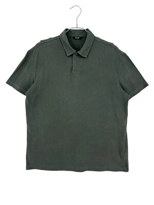 Camiseta verde regular cuello polo Massimo Dutti para hombre talla L Foto 1 de 4