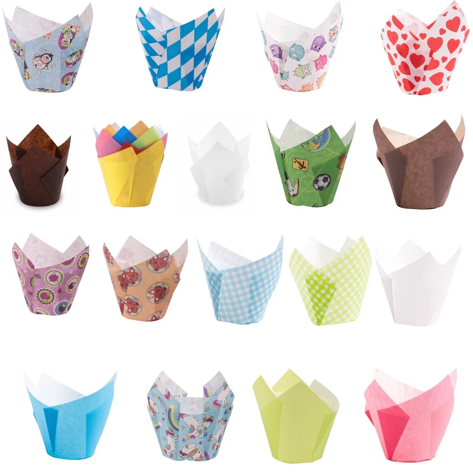 Einweg Muffinform Cupcake Backform bunt 160x160mm Bäckerei Konditorei Auswa - Bild 1 von 1