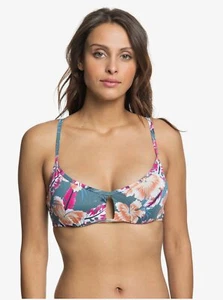 New NWT Women's Roxy Printed Beach Classics D-Cup Underwired Bra Bikini Top L - Picture 1 of 5