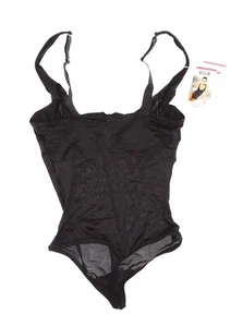 Wolford Black Sheer Touch Forming Thong Bodysuit L136115 Size 36C - Picture 1 of 2