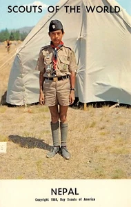 #H3060     BOY SCOUTS OF THE WORLD    POSTCARD,   NEPAL - Picture 1 of 2