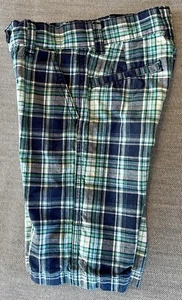 2011 GYMBOREE BOYS Deep Sea Adventure Dude Plaid Bermuda Summer Shorts 4T 4 Yrs - Picture 1 of 4