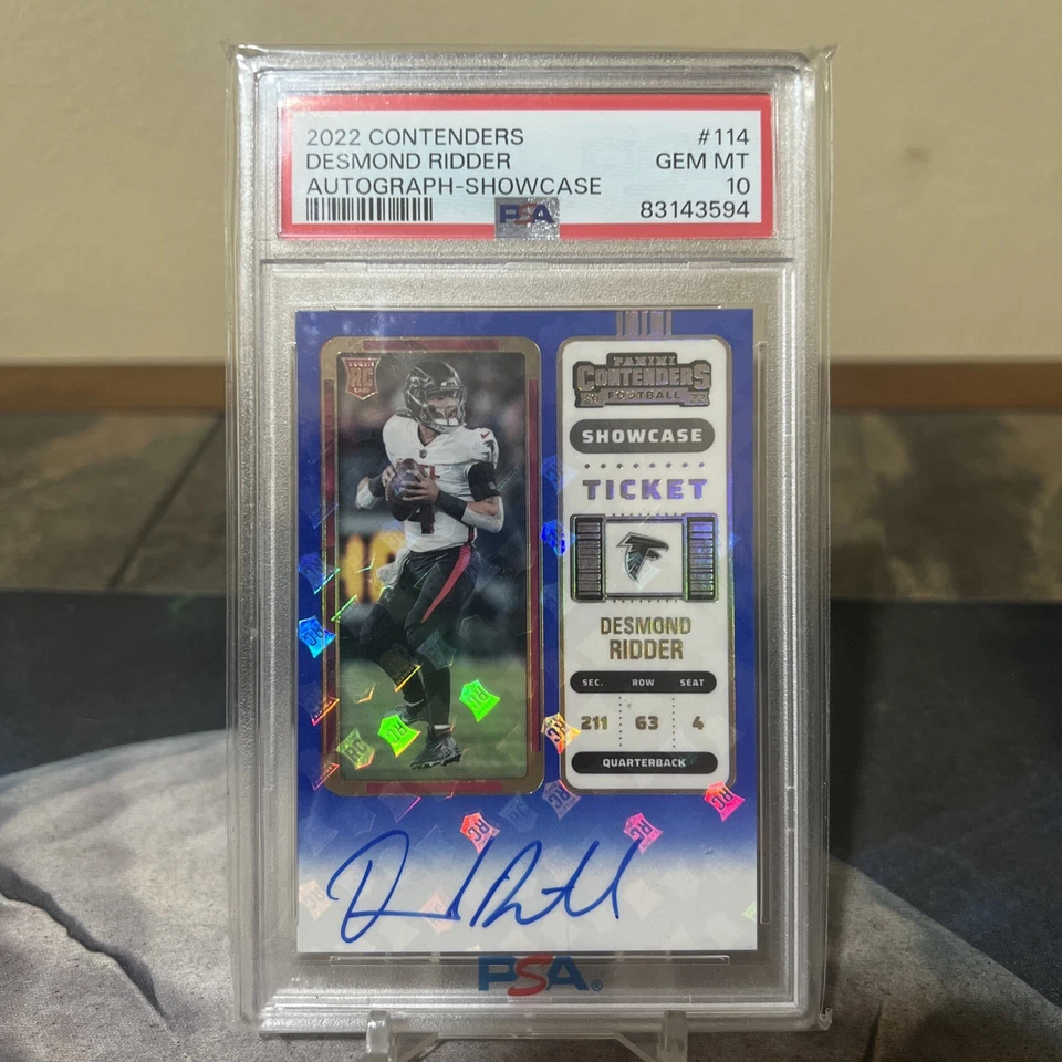 2022 Contenders - Rookie Ticket Desmond Ridder #114 AutoShowcase. RC Auto PSA 10 - Image 1 of 1