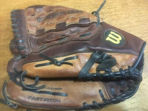 Wilson A440 Fast Pitch LHT 12” Softball Glove Leather Monsta Web Basket A0442 - Picture 1 of 6