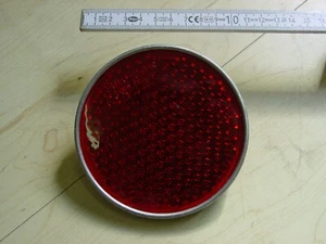 roter Reflektor rund ca. 10,6 cm original ULO mit  E1-Prüfzeichen; NEU Lagerware - Bild 1 von 8