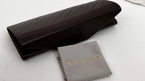 Gucci Women's Black Sunglasses/Eyeglasses Case with Cleaning Cloth $70 NEW #77 - Picture 1 of 4