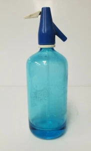 Vintage Seltzer Bottle S Fri........  Jersey City New Jersey Friedberg? Blue  - Picture 1 of 7
