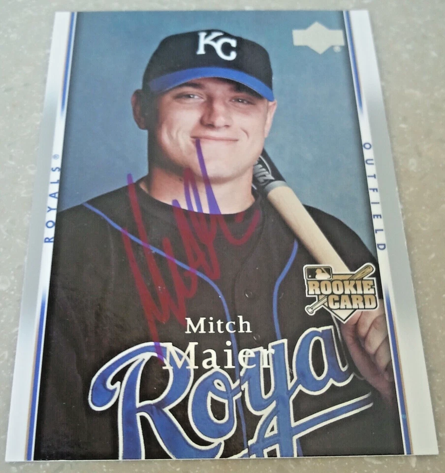Mitch Maier - 2007 Upper Deck Rookie RC Signed Autograph Auto Card #123 (Royals) - Image 1 of 1