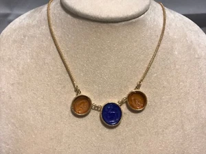  GIROCOLLO IN ARGENTO DORATO E PASTA VITREA - GIOIELLERIA OTTAVIANI ROMA - Imagen 1 de 2